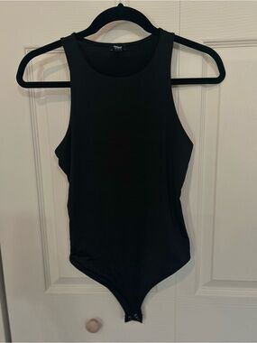 Express Black Body Contour Scoop Neck Bodysuit